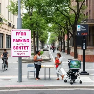 Использование парковочных зон под временные центры поддержки семей с детьми