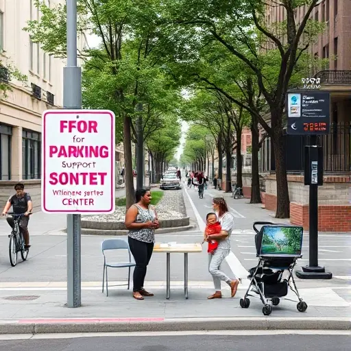 Использование парковочных зон под временные центры поддержки семей с детьми